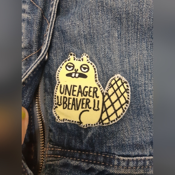 UpCycled Oversized Denim Jacket - Picture 13 of 15